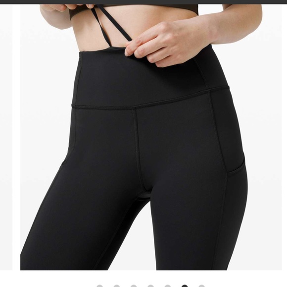 LuluLemon Fast and Free High-Rise Crop 19" Black, Size 12 - Picture 2 of 6